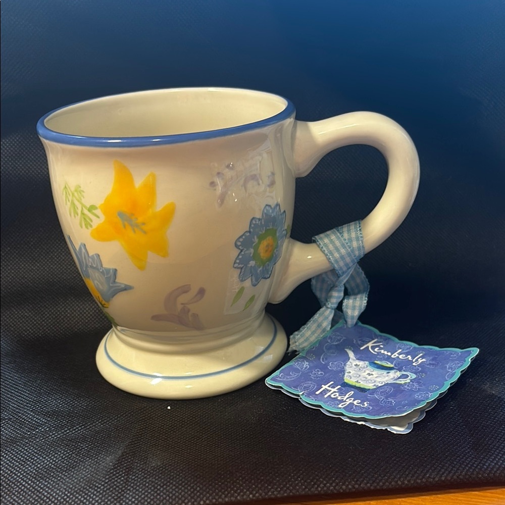Hallmark Ceramic Mug with Blue Floral Design. Kimberly‎ Hodges